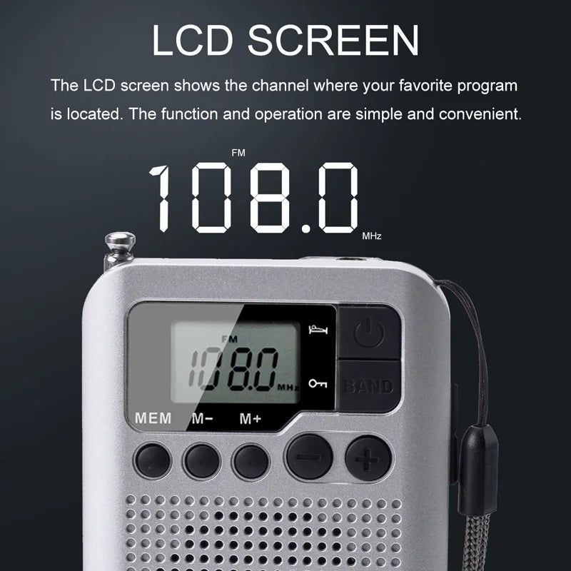 Mini Radio AM FM LCD Affichage