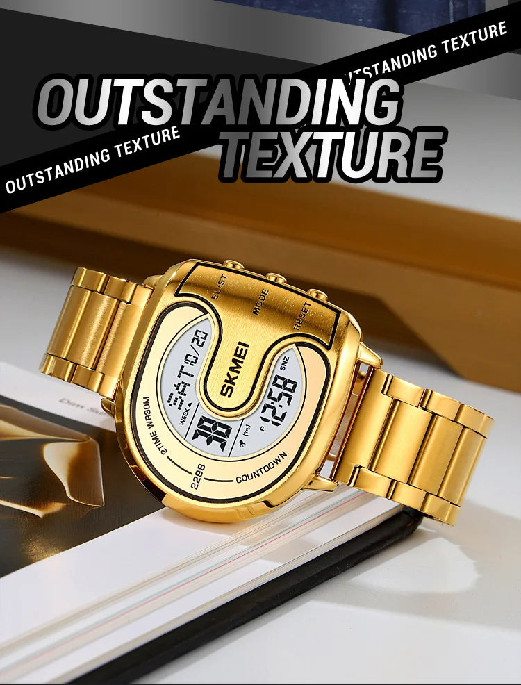 Montre numérique étanche pour hommes