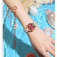 Montre brillante de luxe pour femme