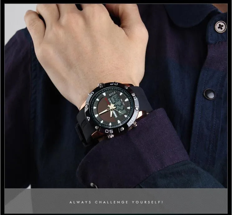 Montre Numérique à énergie solaire pour hommes