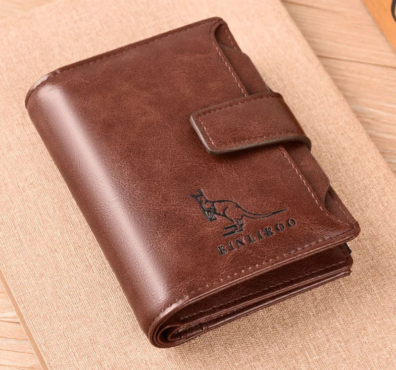 Portefeuille de luxe en cuir Pu pour hommes