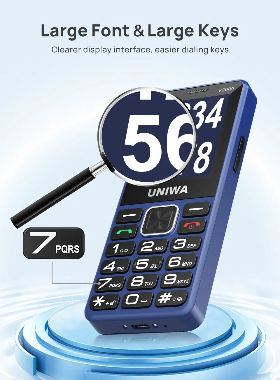Téléphone portable UNIWA V2000
