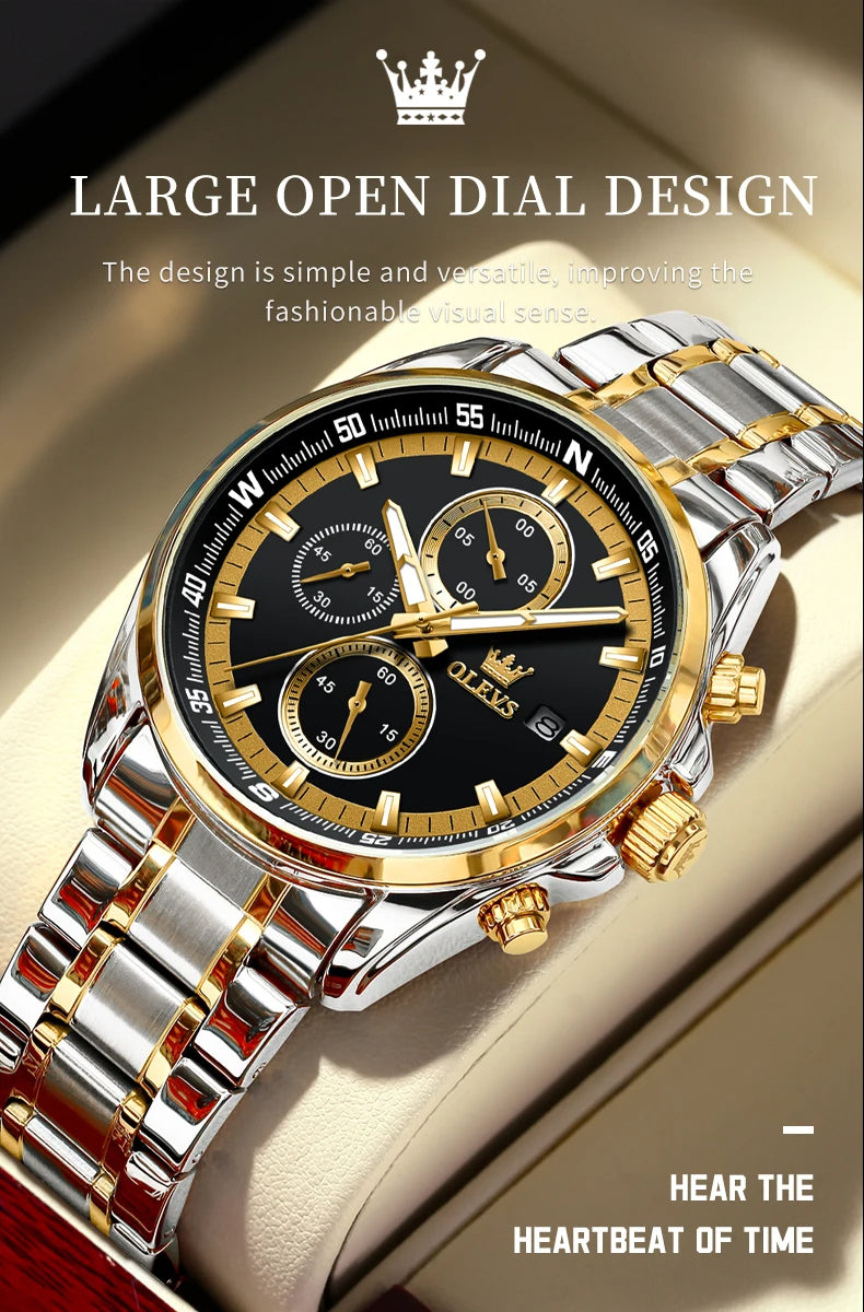 Montre à Quartz chronographe pour hommes