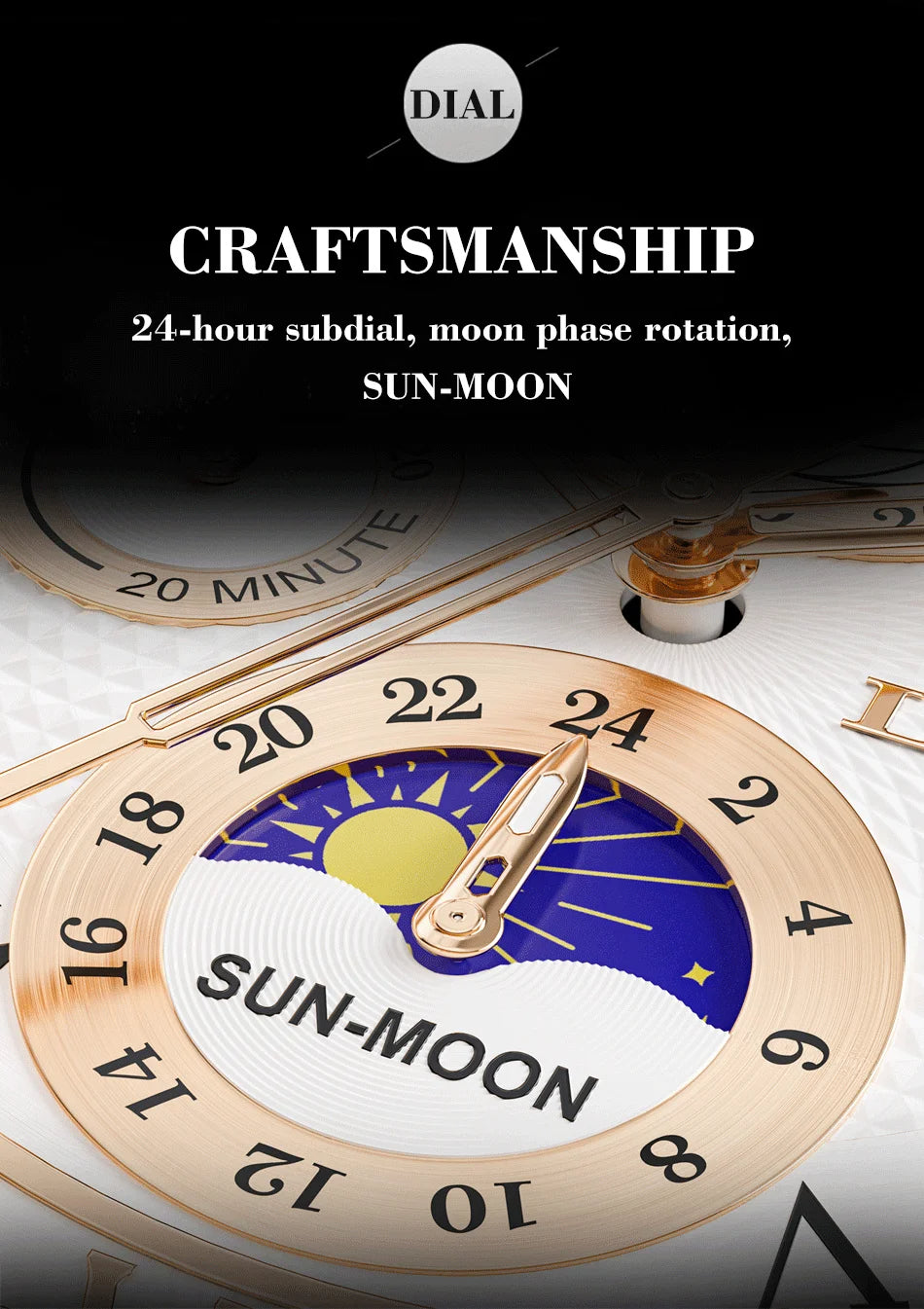 Montre de luxe chronographe pour homme