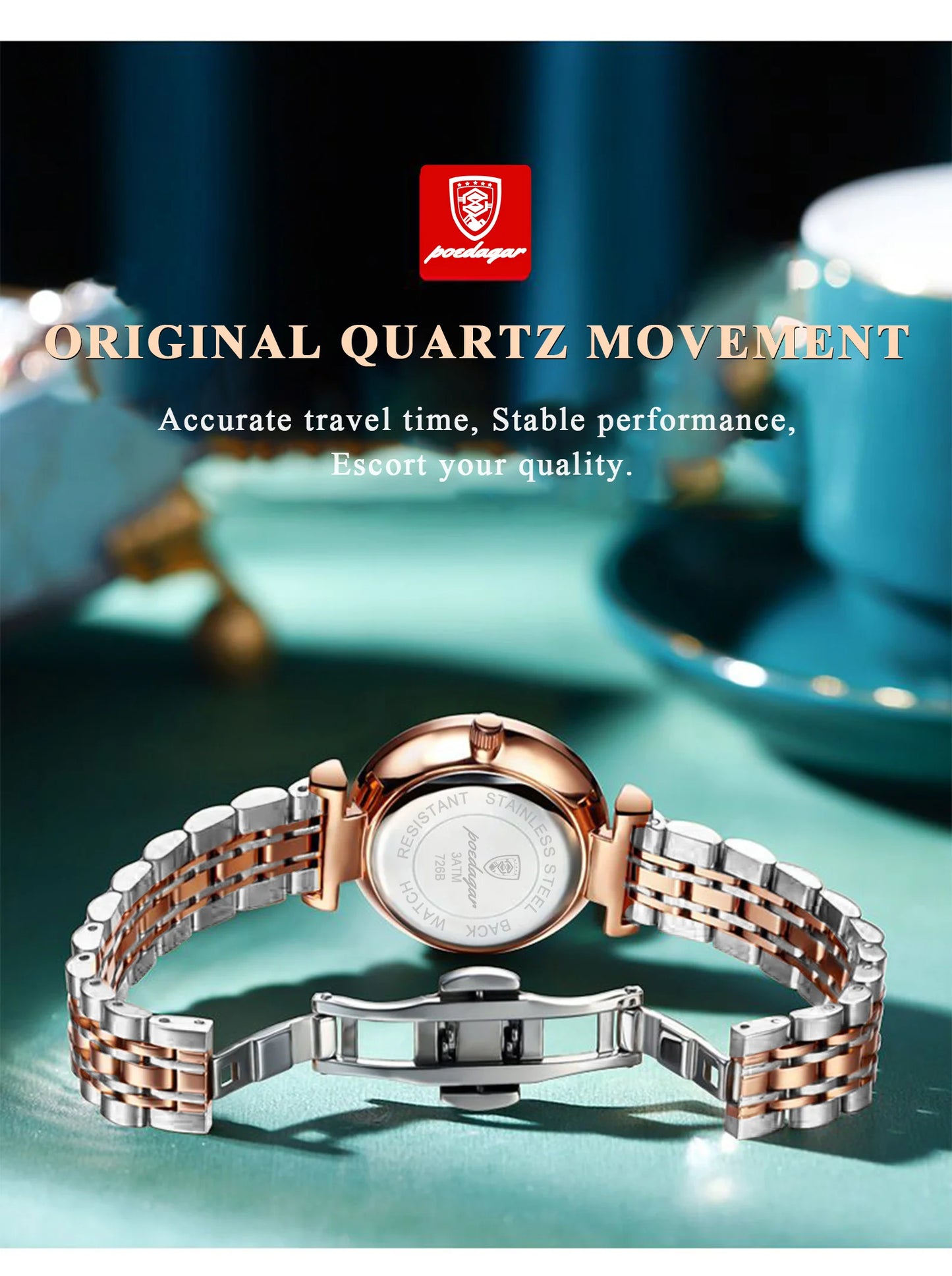 Montre brillante de luxe pour femme