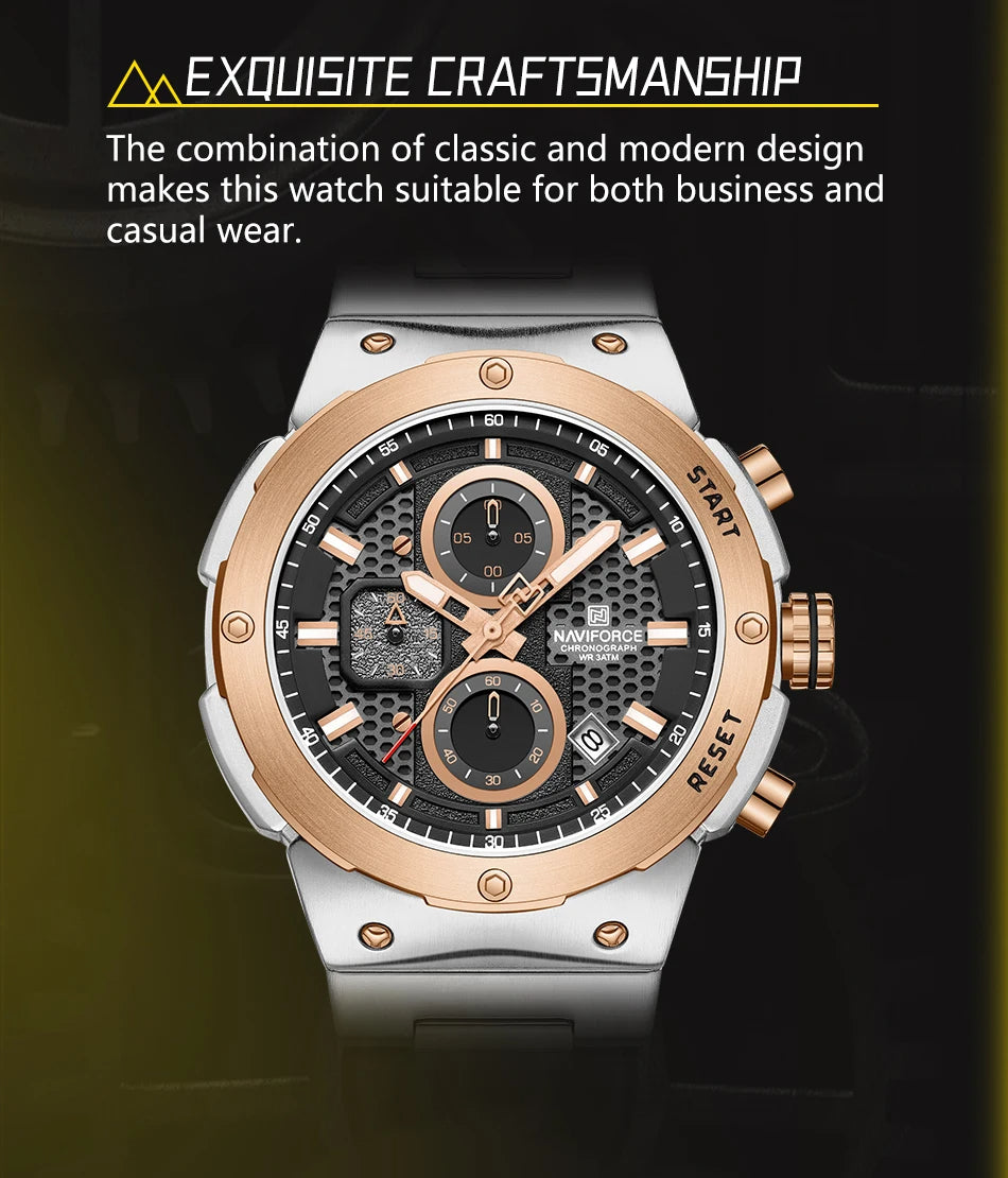 Montre chronographe de luxe pour hommes