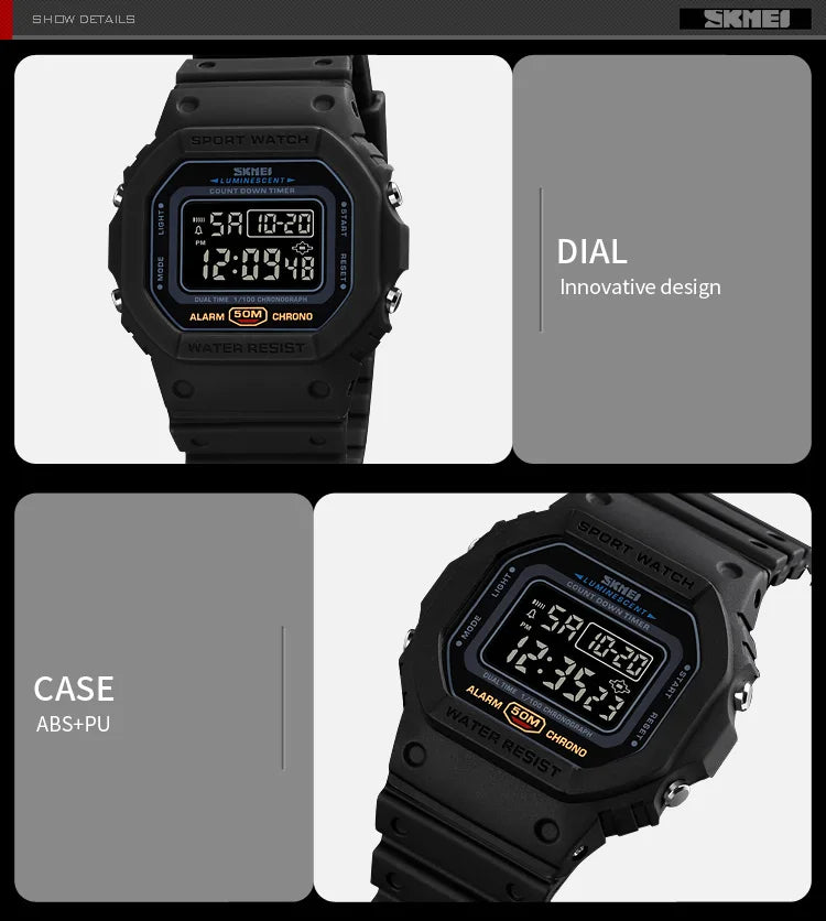 Montre Numérique étanche pour hommes