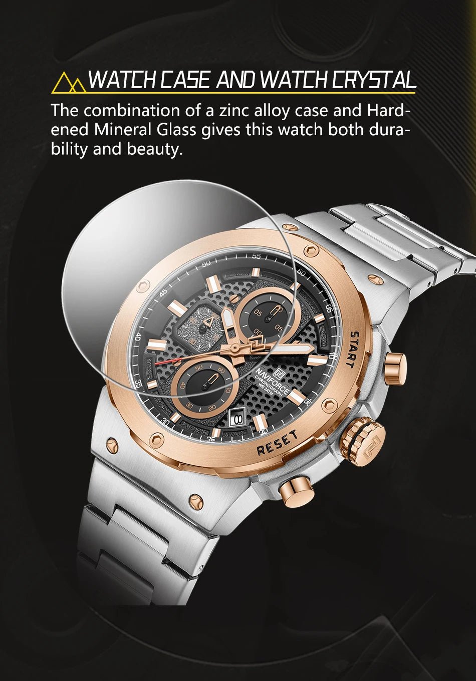 Montre chronographe de luxe pour hommes