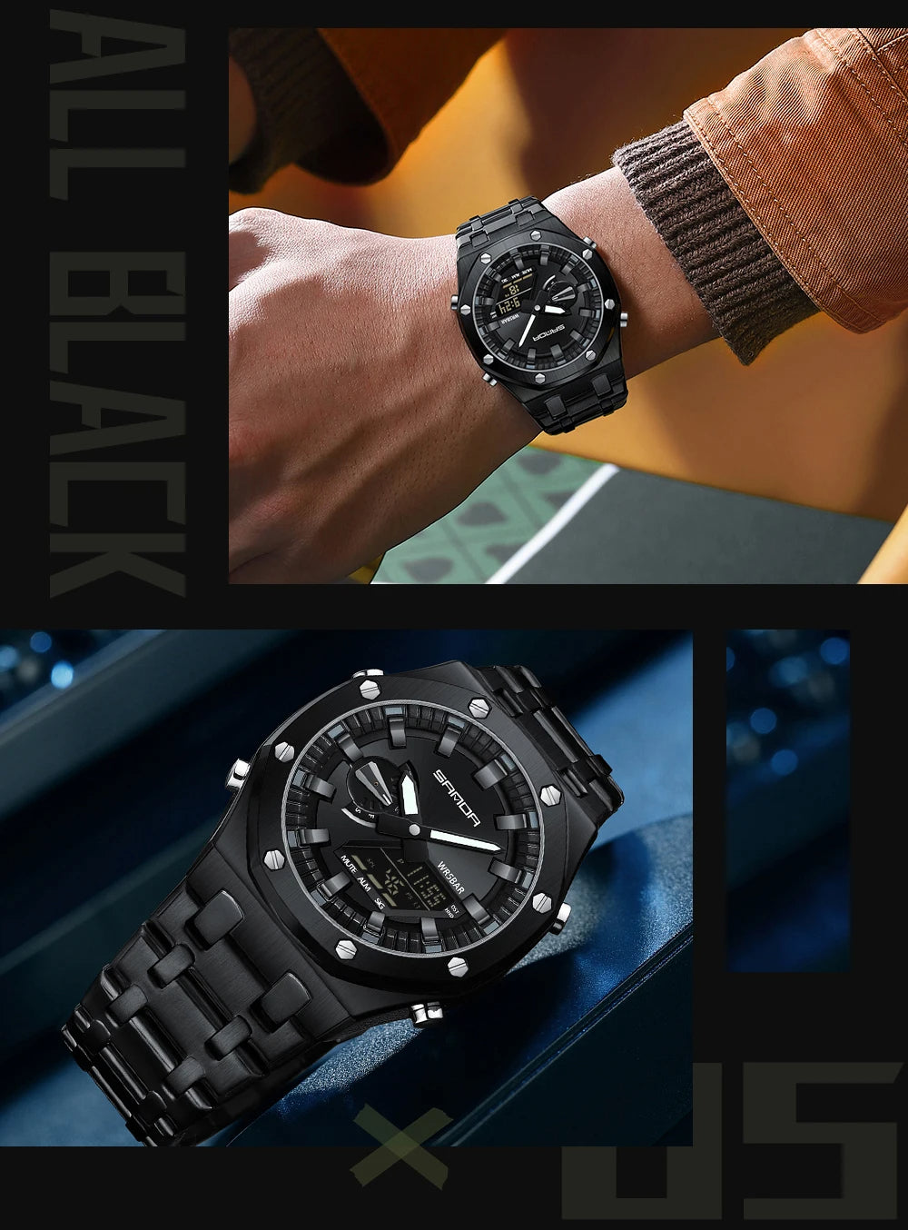 Montre multifonctionnel pour hommes