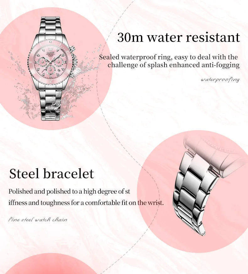 Montre élégante de luxe pour femme