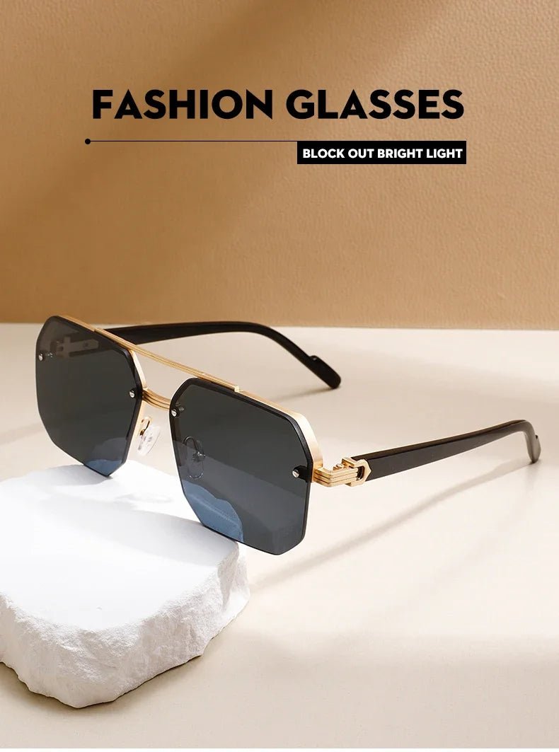 Lunettes de soleil carrée pour hommes