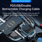 Chargeur Voiture FM Bluetooth avec 2 Câbles Rétractables