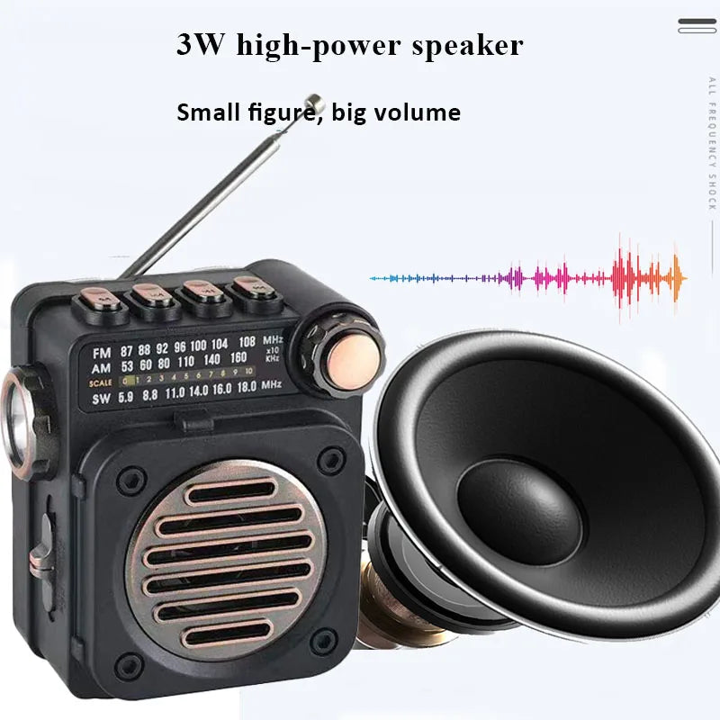 Radio sans fil avec lampe de poche