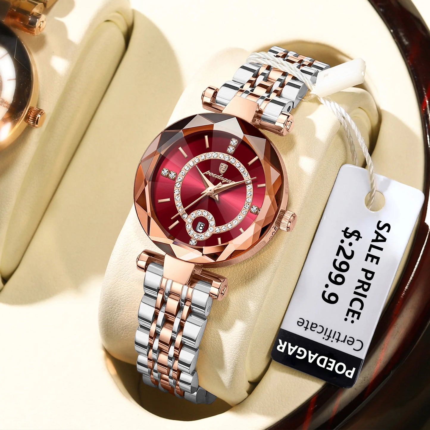 Montre brillante de luxe pour femme