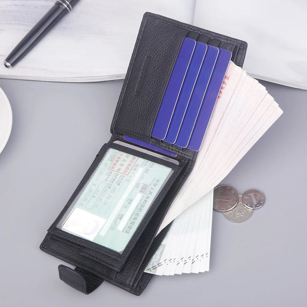 Portefeuille en cuir Pu pour hommes
