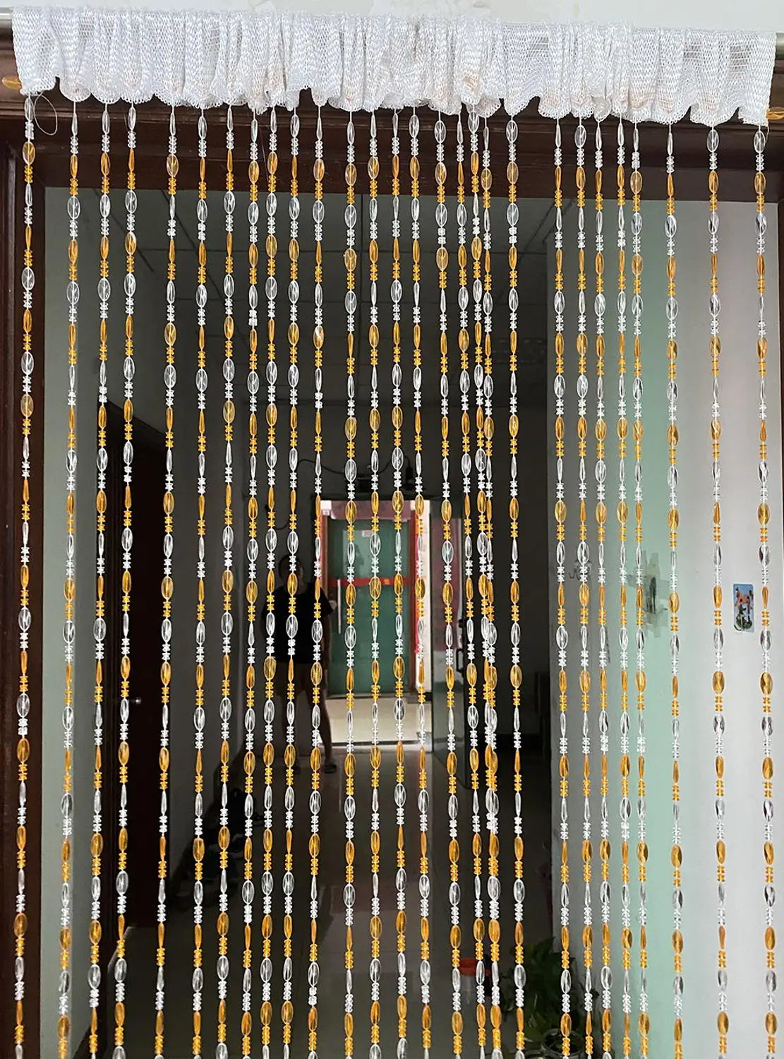 Rideau décoration avec bouton lumineux