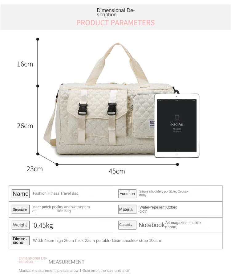 Sac de voyage de grande capacité durable