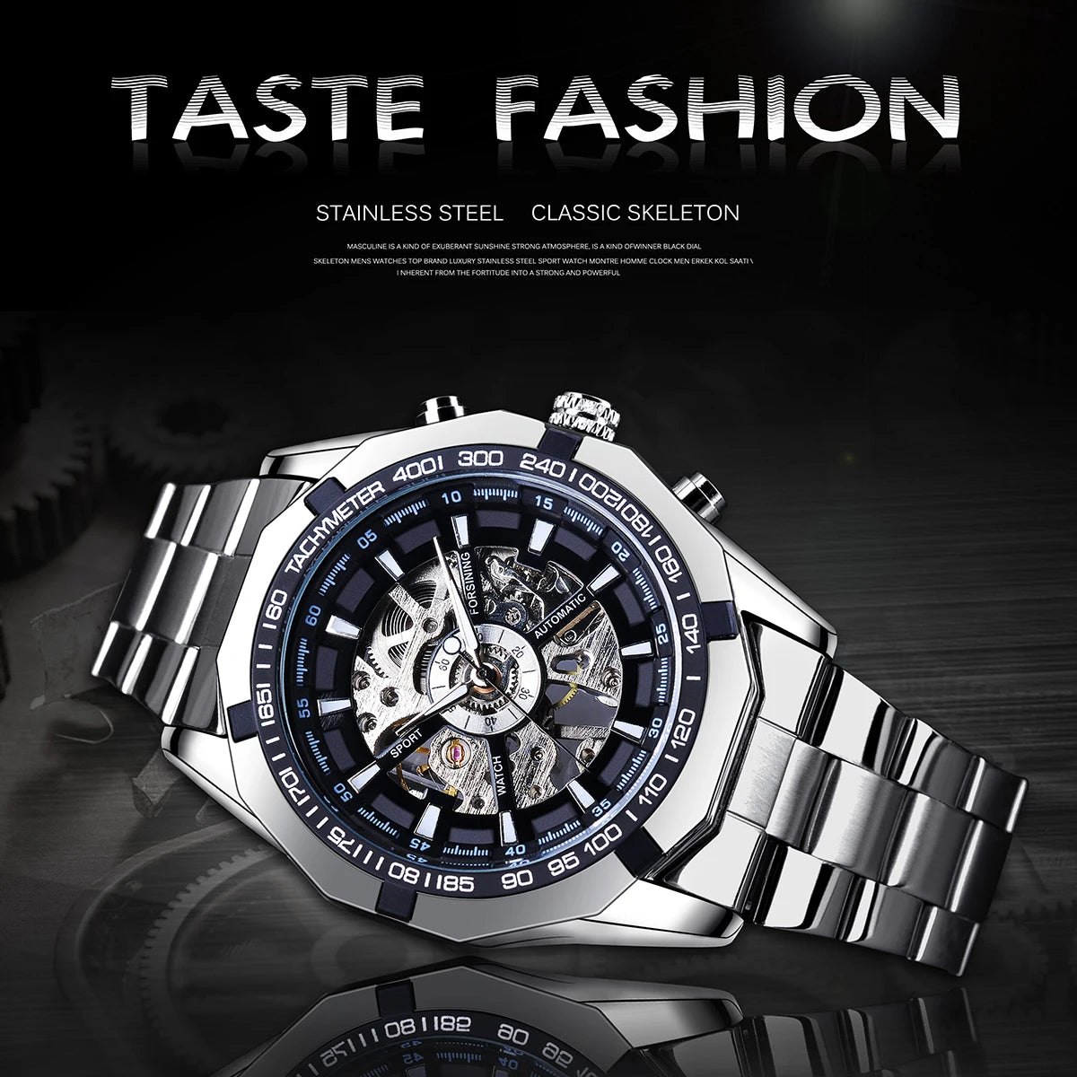 Montre-bracelet mécanique pour homme