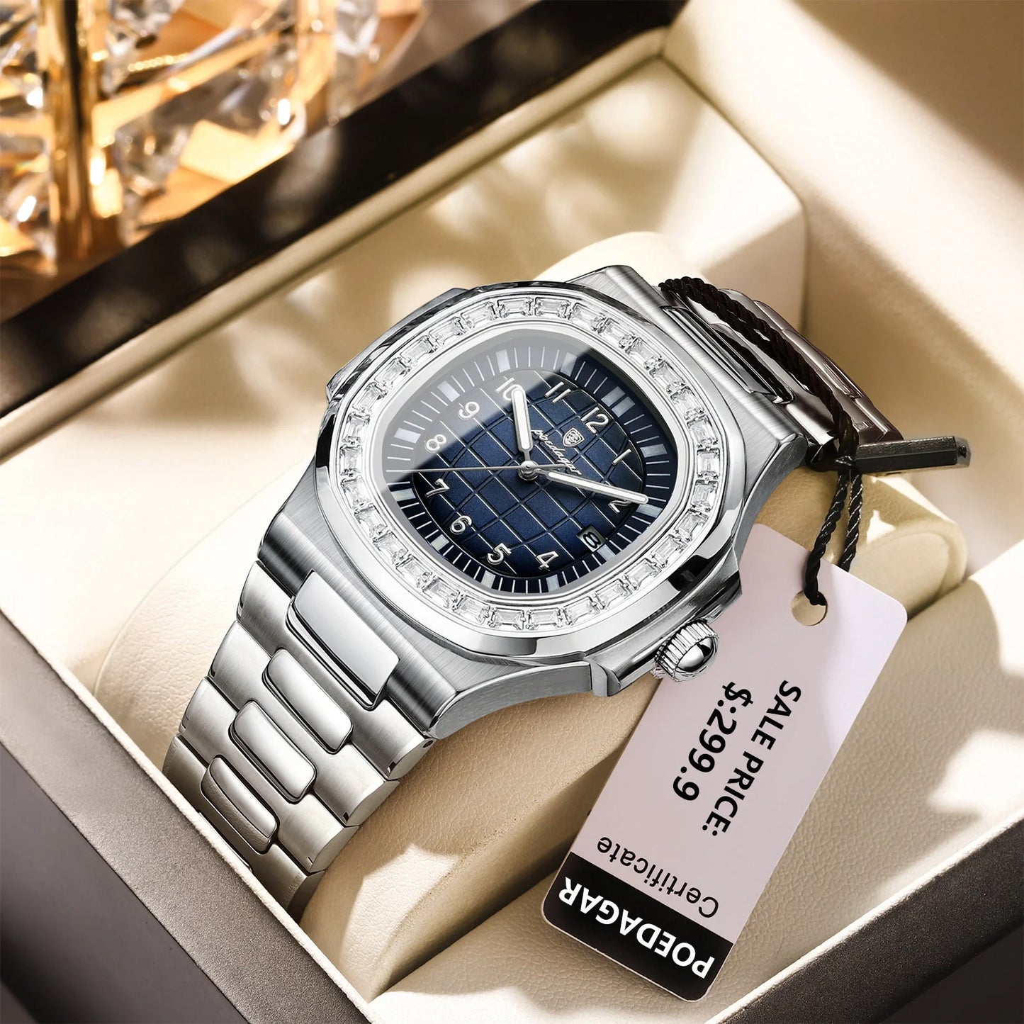 Montre Carrée de luxe pour hommes