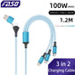3 en 1 Câble de charge rapide pour tous les Téléphones