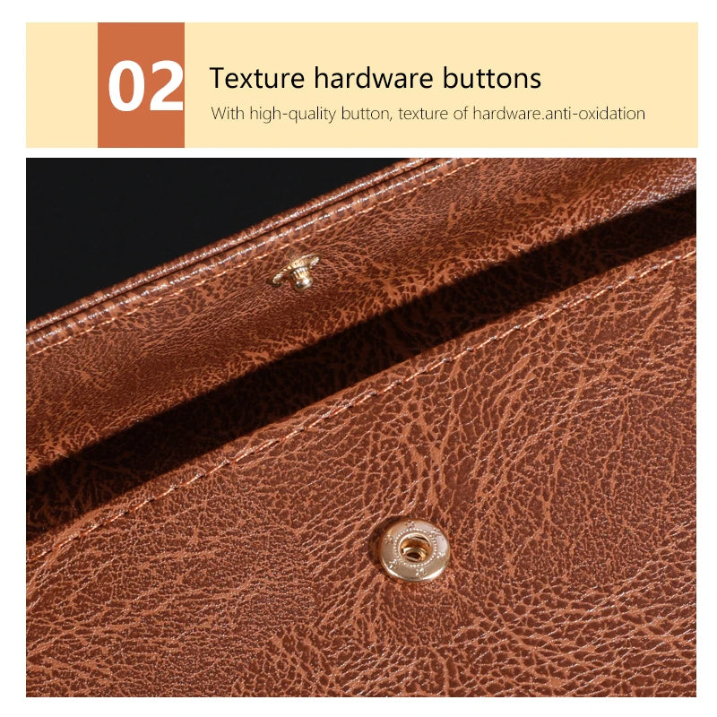Sac à main à fermeture éclair en PU pour hommes