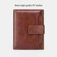 Portefeuille en cuir Pu rétro pour hommes