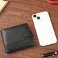 Portefeuille en cuir Pu souple pour hommes