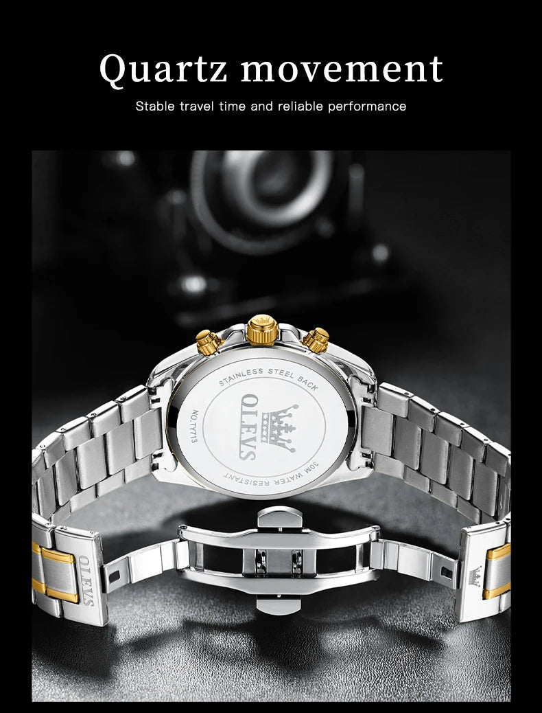 Montre à Quartz chronographe pour hommes