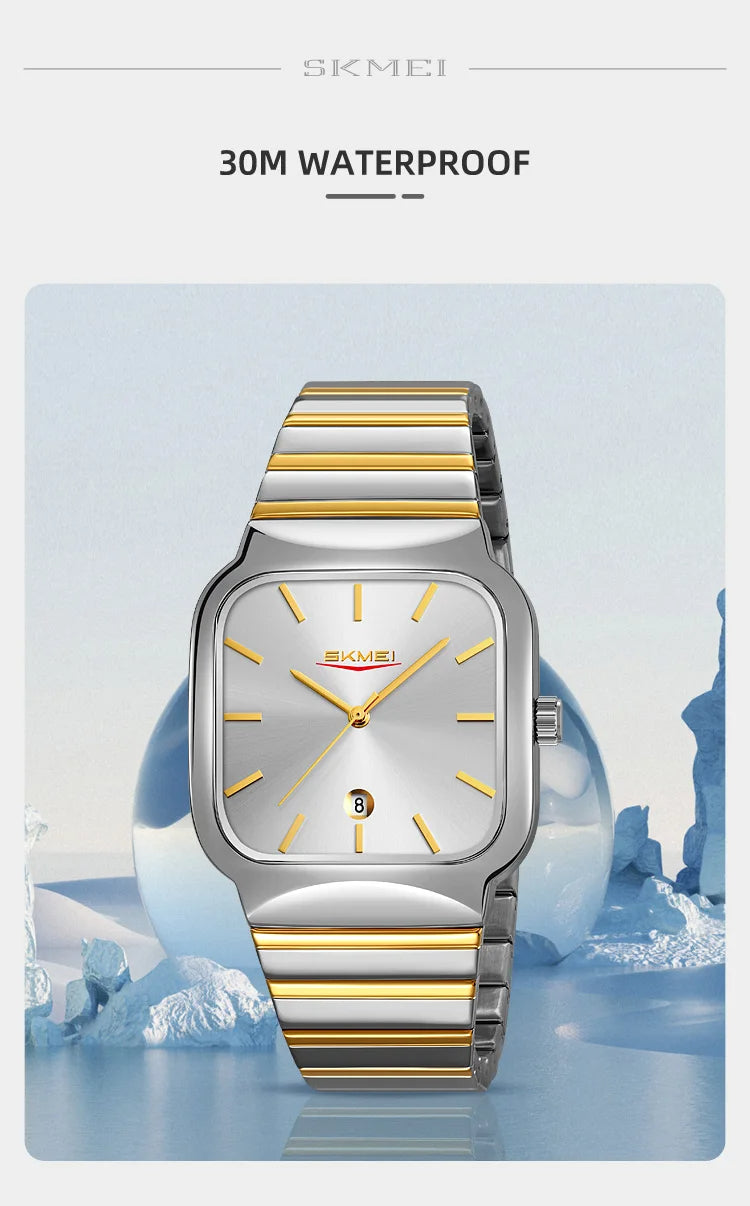 Montre Carré étanche pour hommes