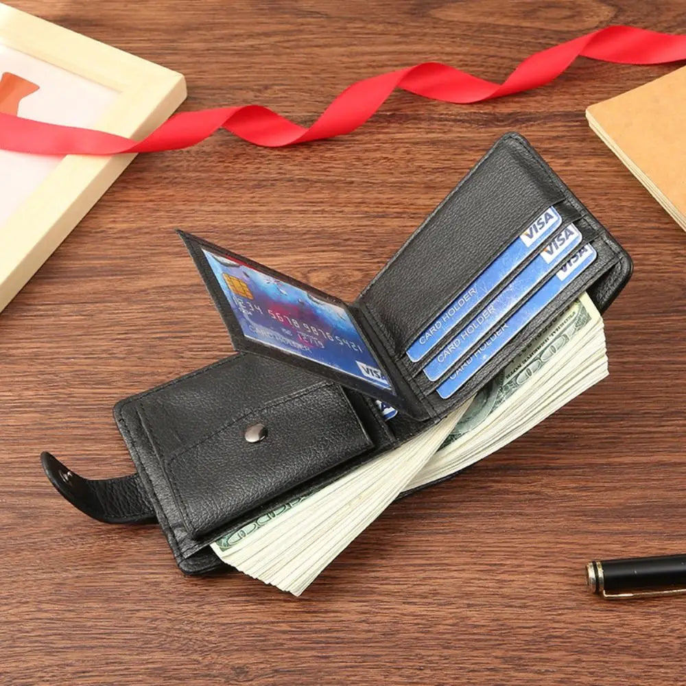 Portefeuille en cuir Pu souple pour hommes