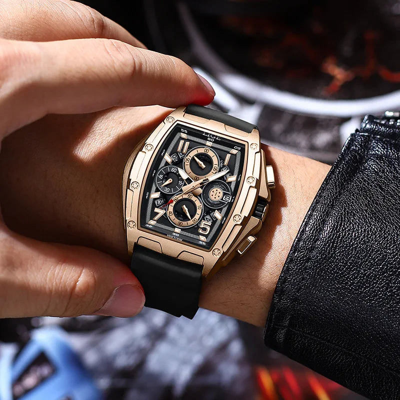 Montre d'affaires carrée pour hommes