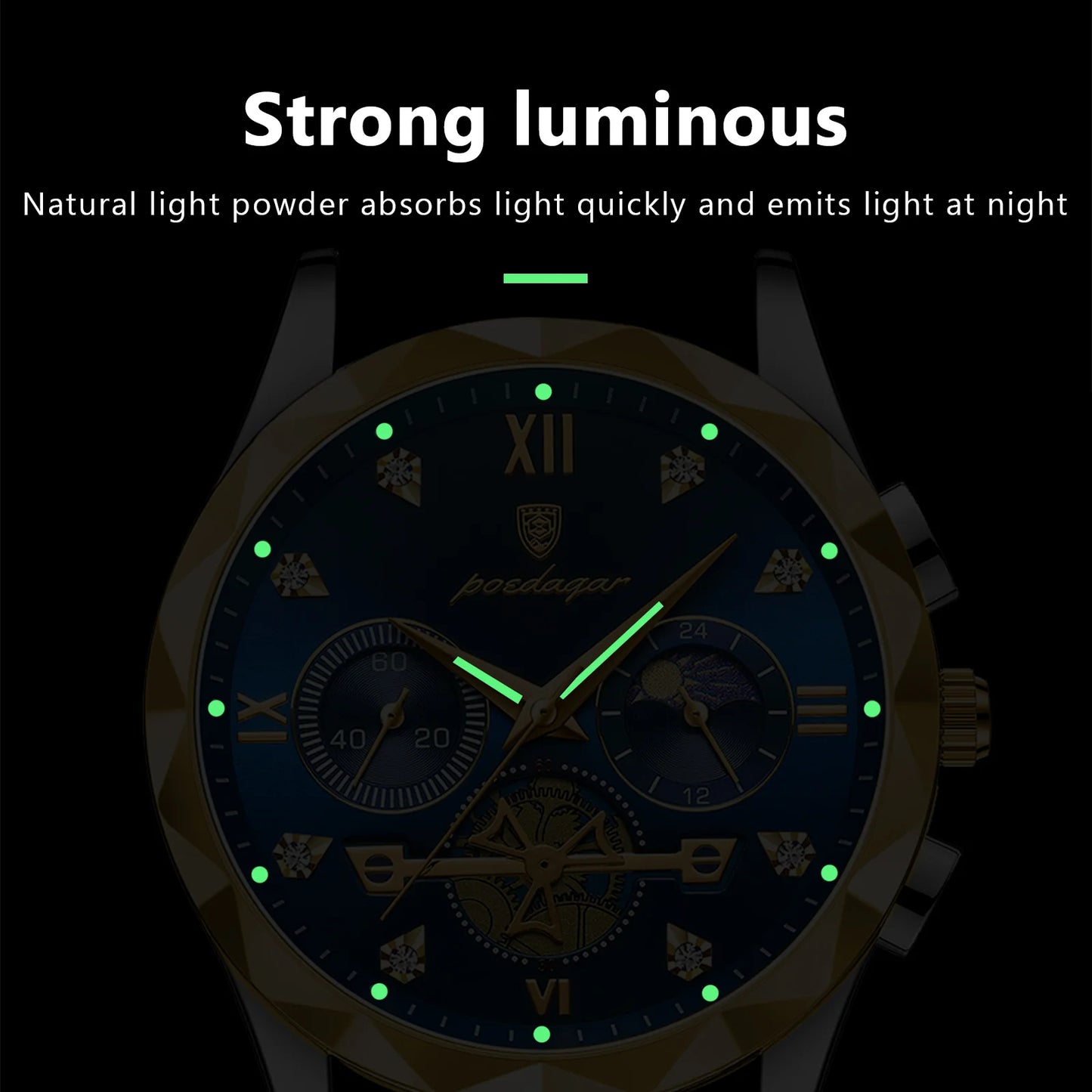 Montre chronographe de luxe pour hommes