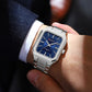 Montre d'affaires rectangulaire pour hommes