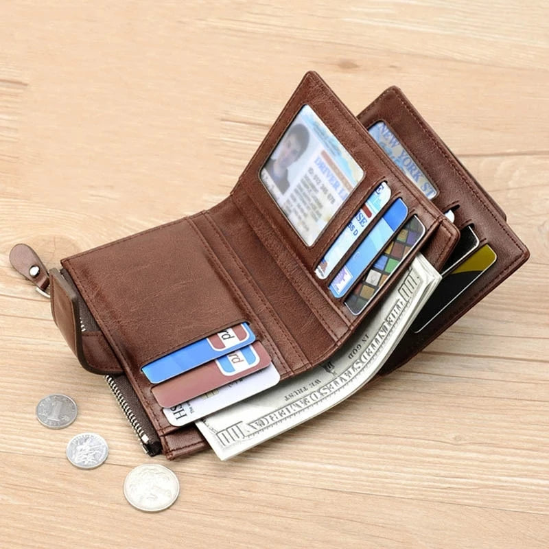 Portefeuille de luxe en cuir Pu pour hommes