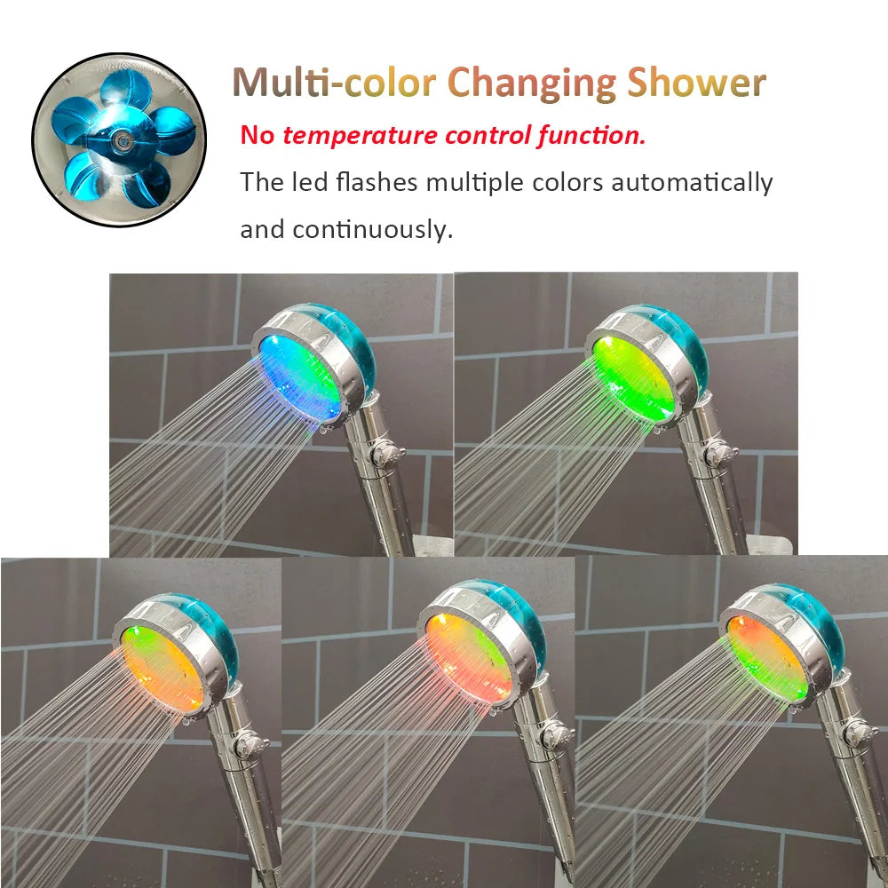 Pommeau de douche LED à affichage de la température