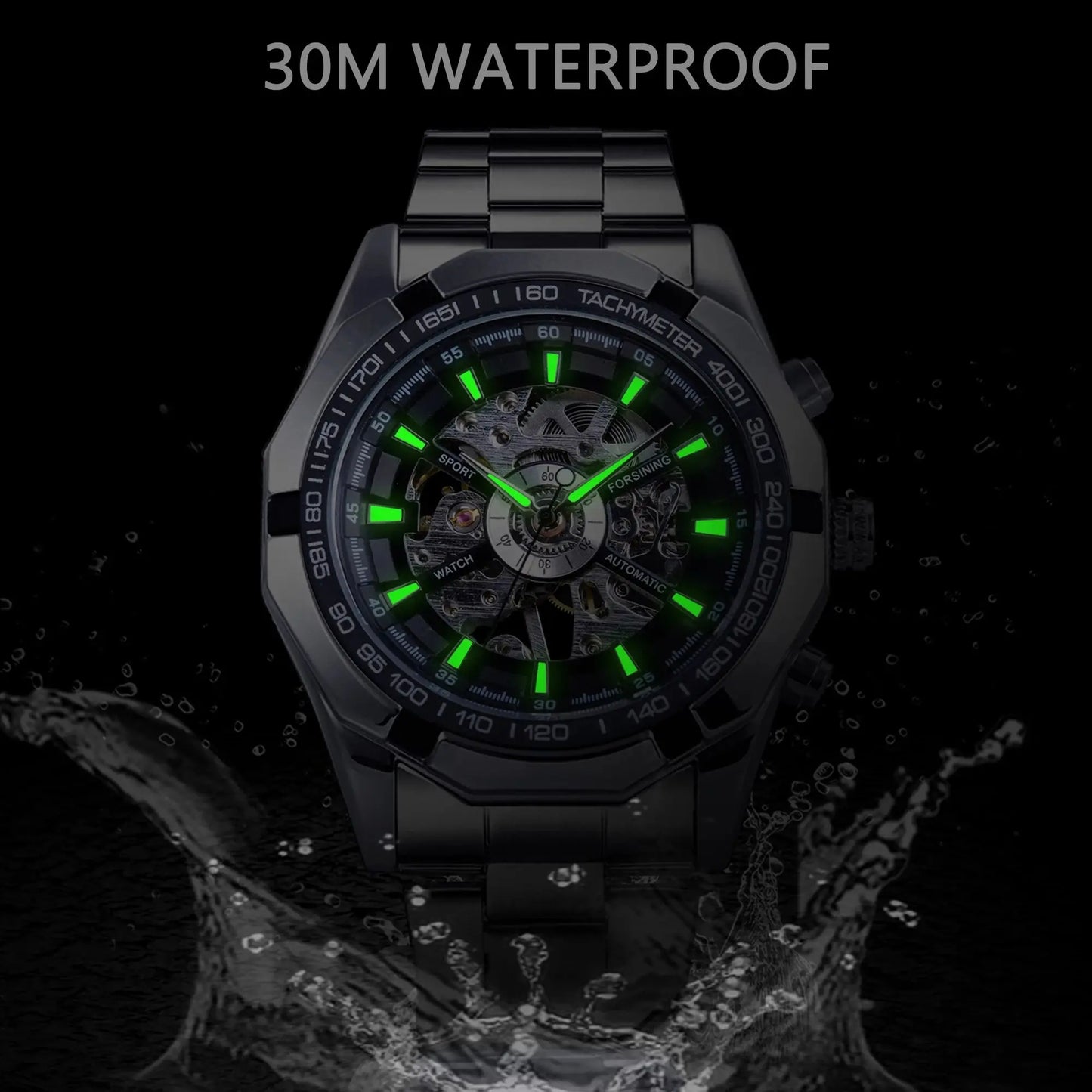 Montre-bracelet mécanique pour homme