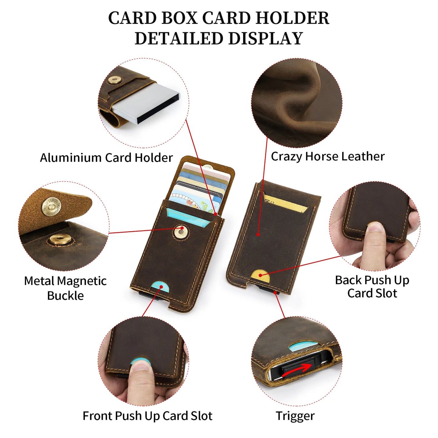 Portefeuille de luxe en cuir pour hommes