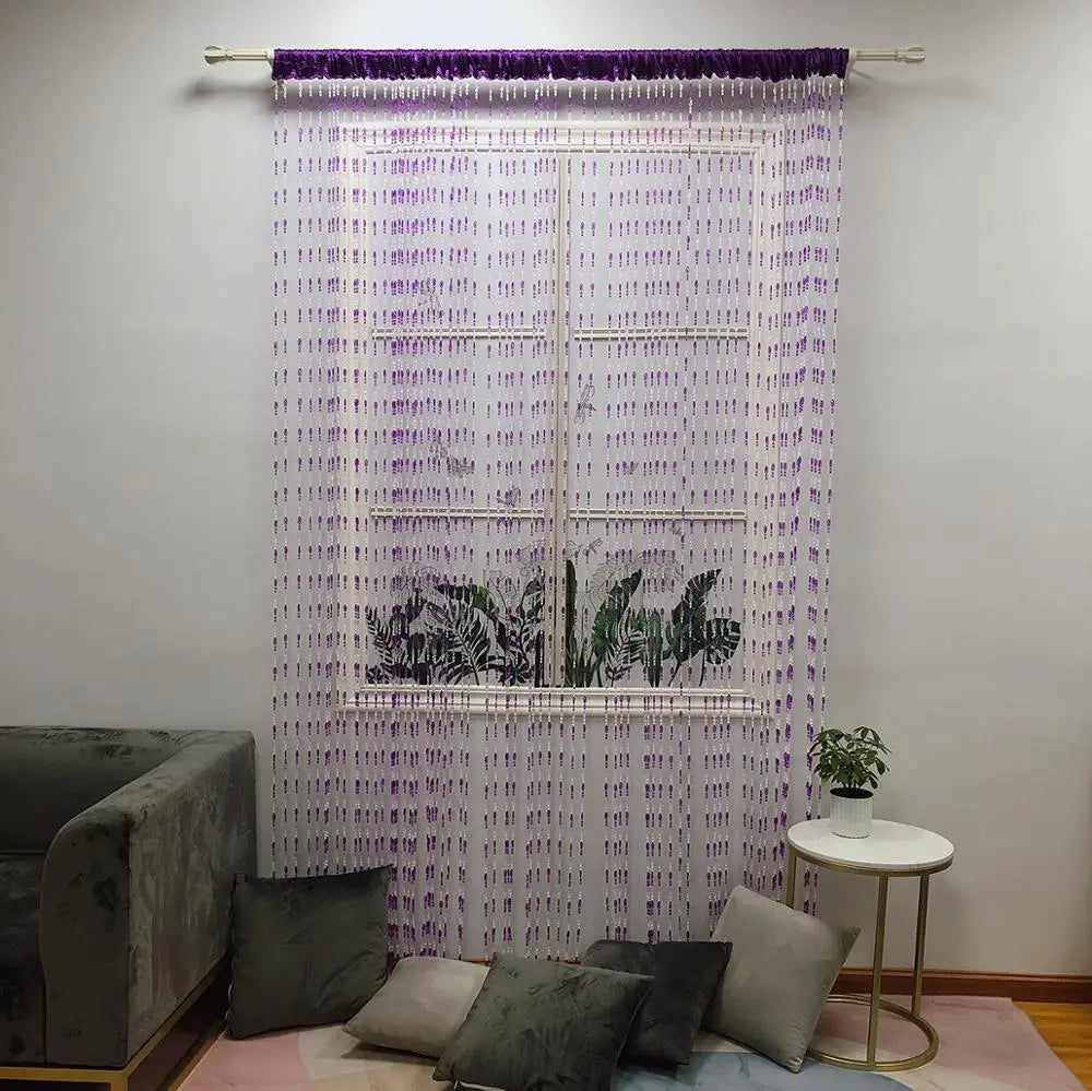 Rideau décoration avec bouton lumineux
