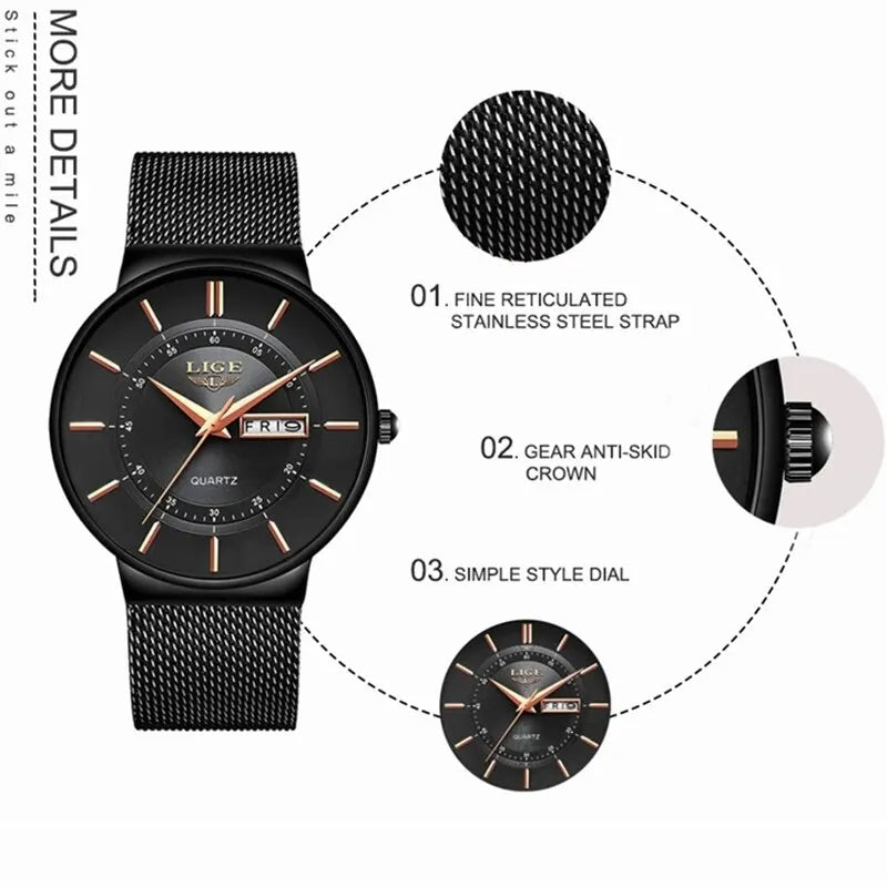 Montre Ultra Fine de luxe pour homme