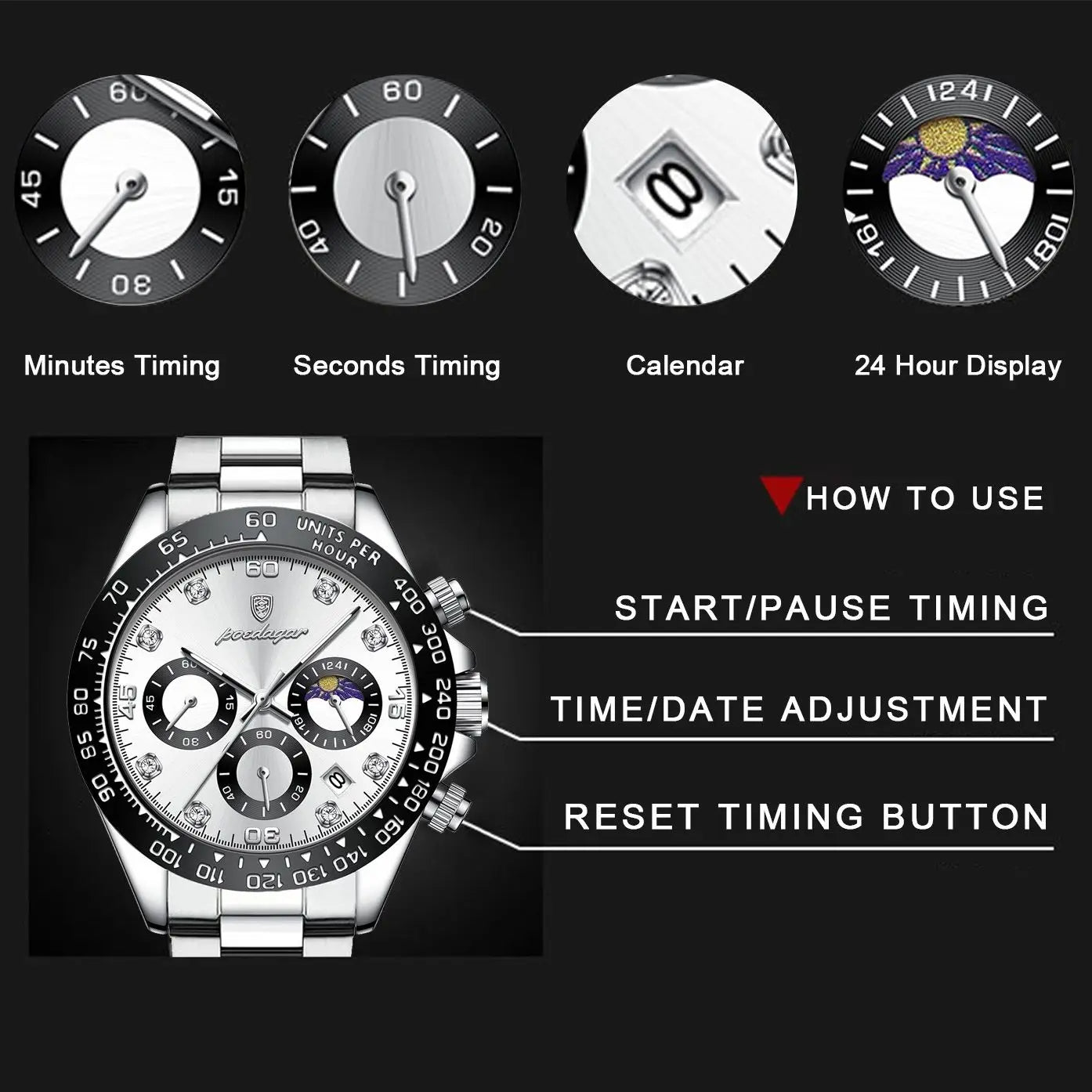 Montre Chronographe de Luxe pour Homme