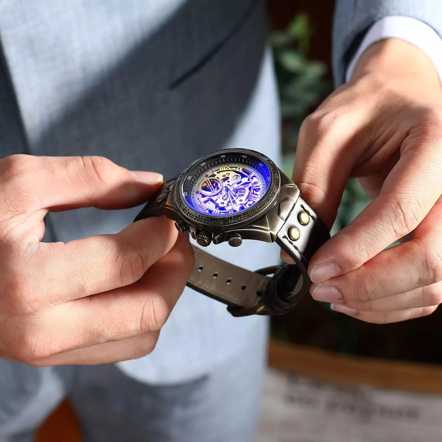 Montre mécanique automatique pour hommes