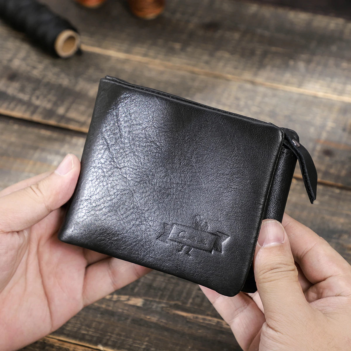Portefeuille Vintage à trois volets pour hommes