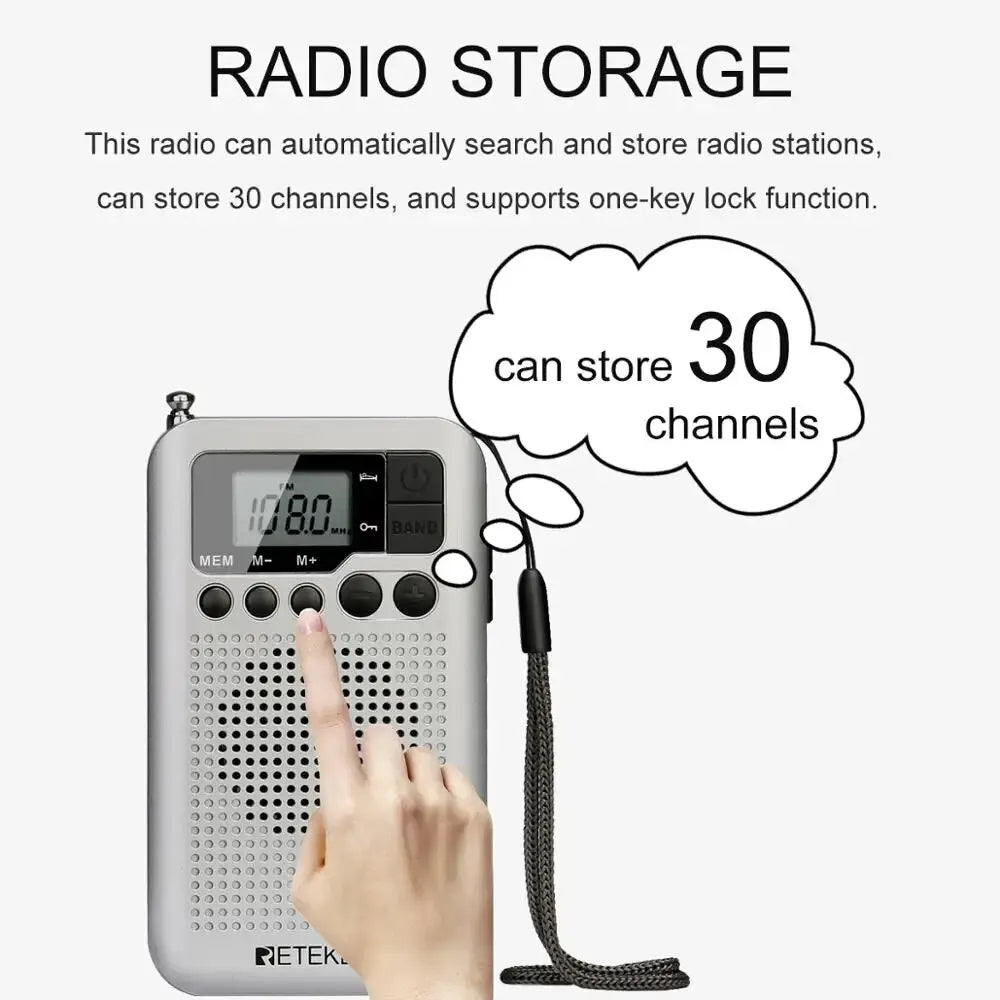 Mini Radio AM FM LCD Affichage