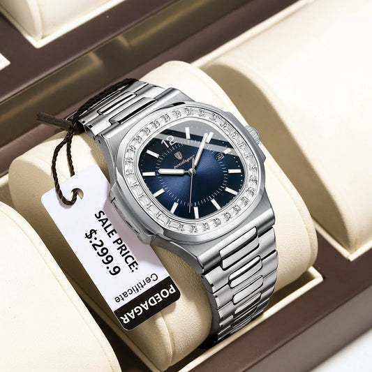 Montre carrée de luxe pour hommes