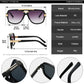 Lunettes de soleil carrées rétro pour hommes