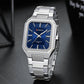Montre d'affaires rectangulaire pour hommes