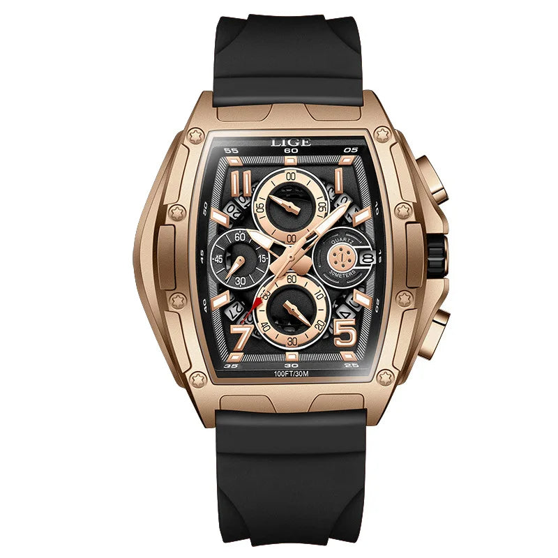 Montre d'affaires carrée pour hommes
