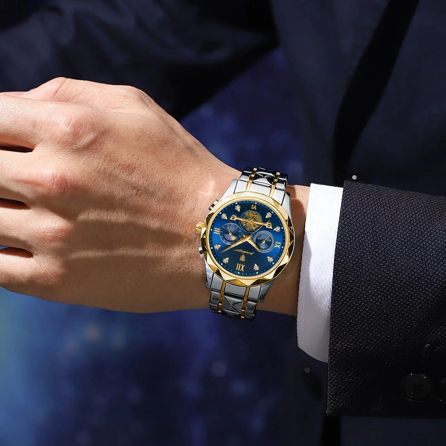 Montre chronographe de luxe pour hommes