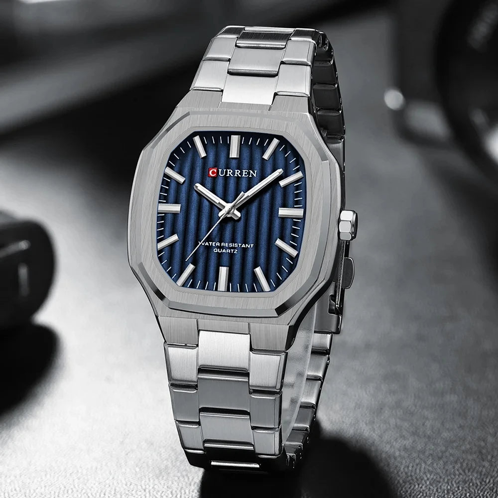 Montre cadran carrées pour hommes