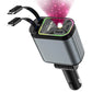 4 en 1 Chargeur de téléphone de voiture avec Lumière d'ambiance étoilée